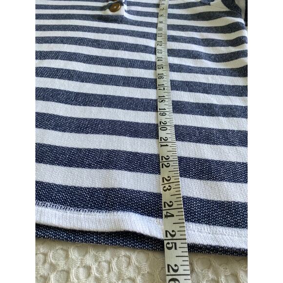 D & Co Active Womens Blue White‎ Stripe Coastal Pull Over Sz S - Picture 5 of 10